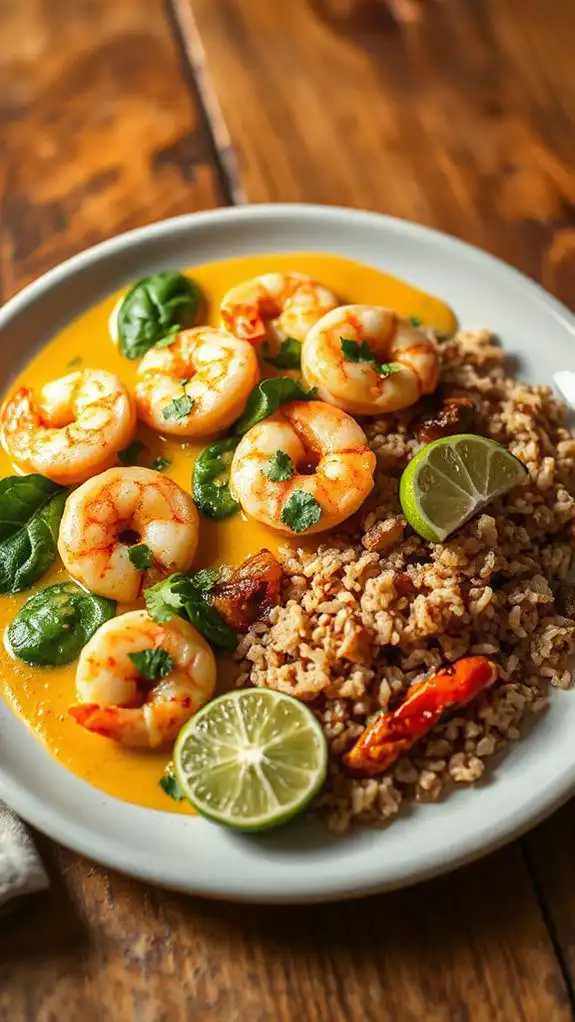 shrimp in coconut curry