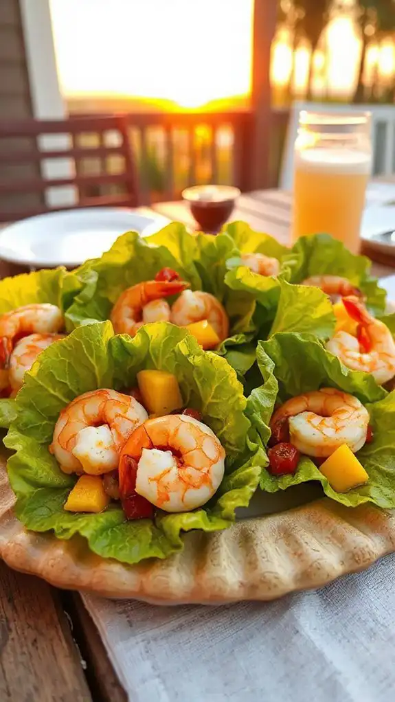 shrimp mango salsa wraps