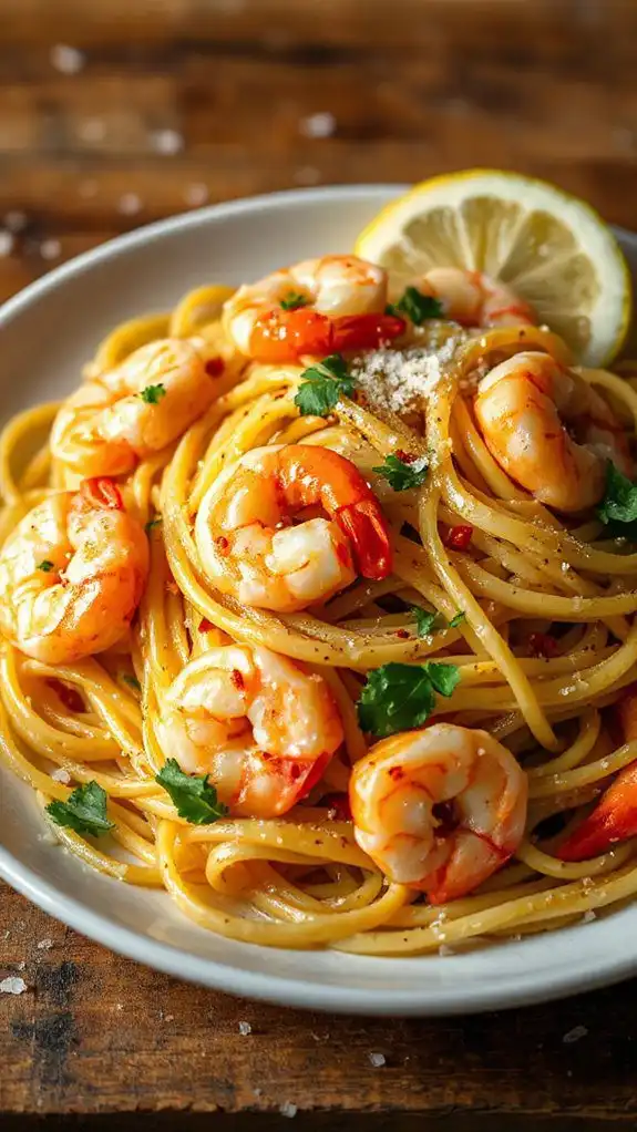 shrimp pasta with garlic shrimp pasta with garlic