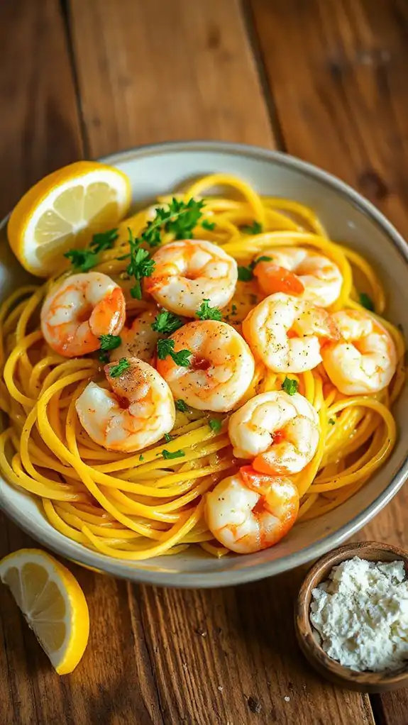 shrimp pasta with garlic butter
