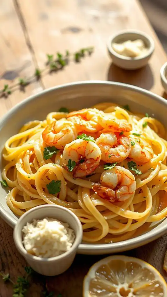 shrimp pasta with lemon