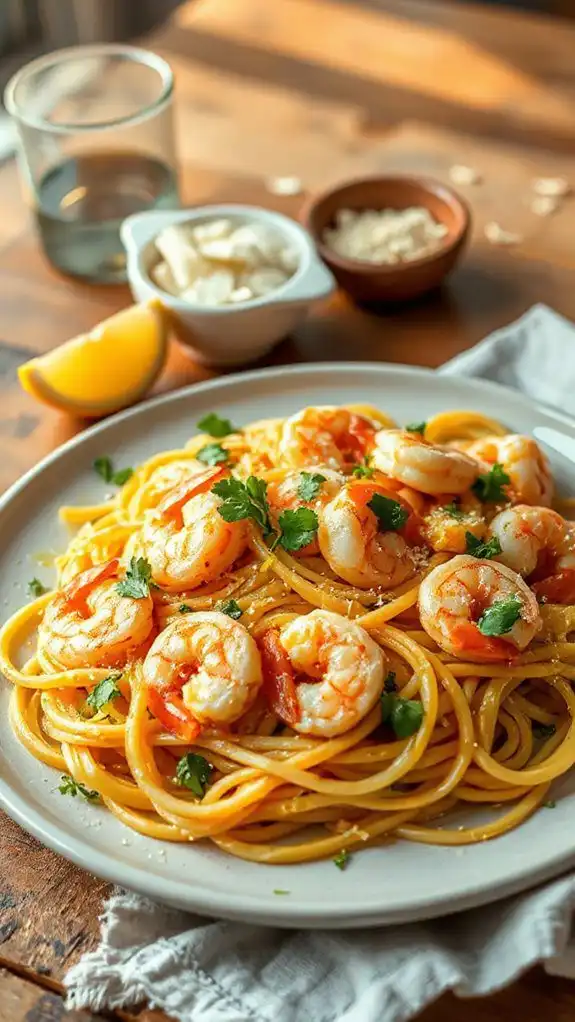 shrimp pasta with lemon
