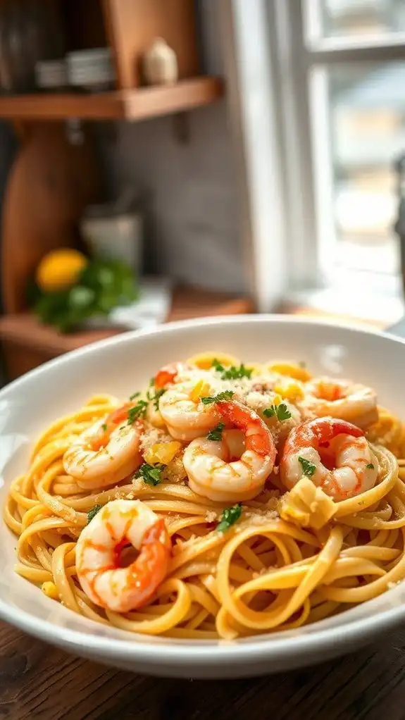 shrimp pasta with lemon