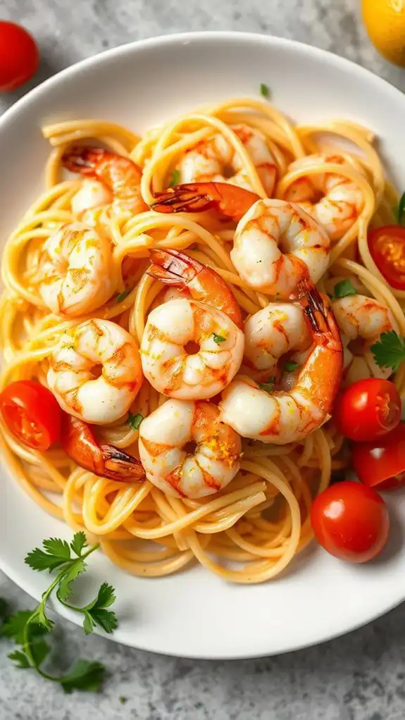 shrimp pasta with lemon garlic