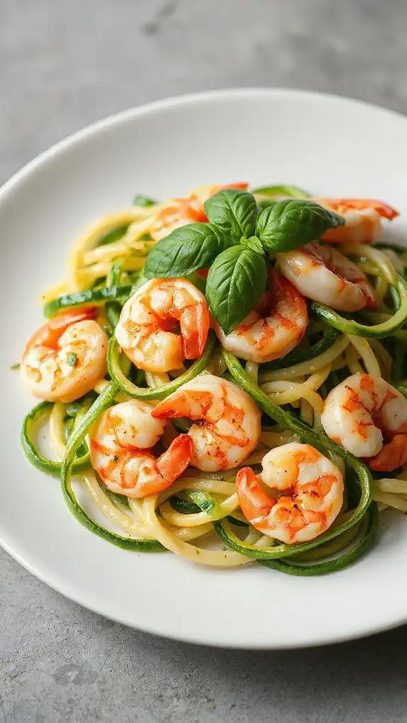 shrimp pasta with zucchini