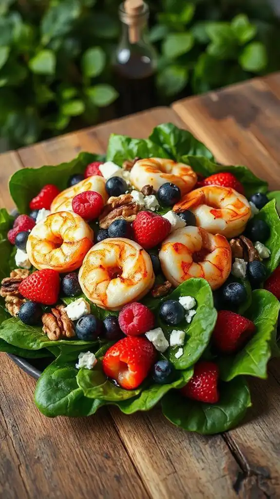 shrimp salad with berries