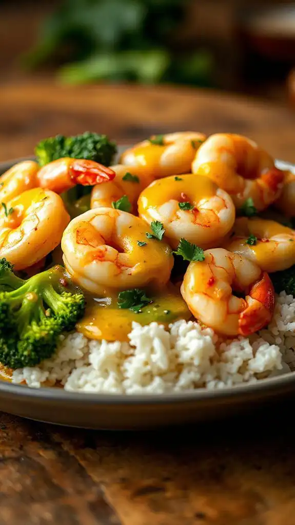 shrimp saut ed with broccoli