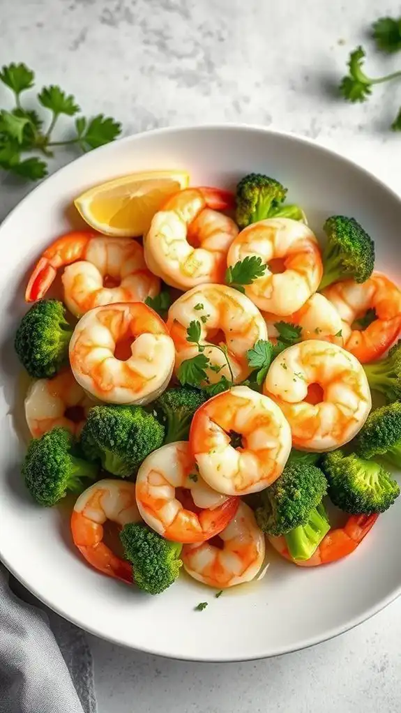 shrimp saut ed with broccoli