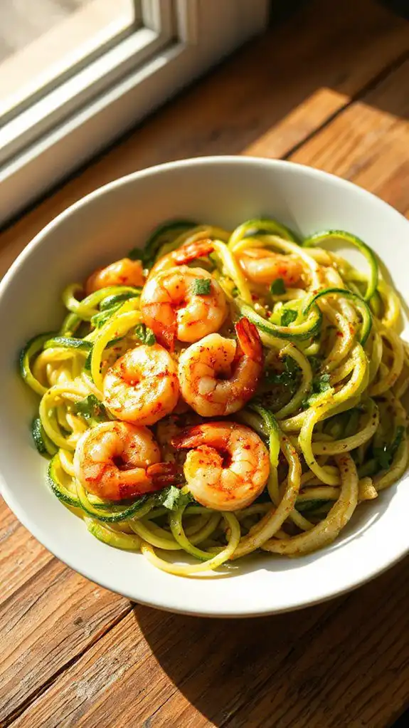 shrimp scampi with zoodles