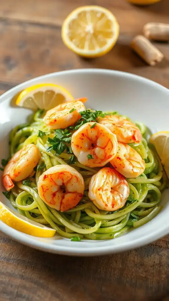 shrimp scampi with zucchini noodles