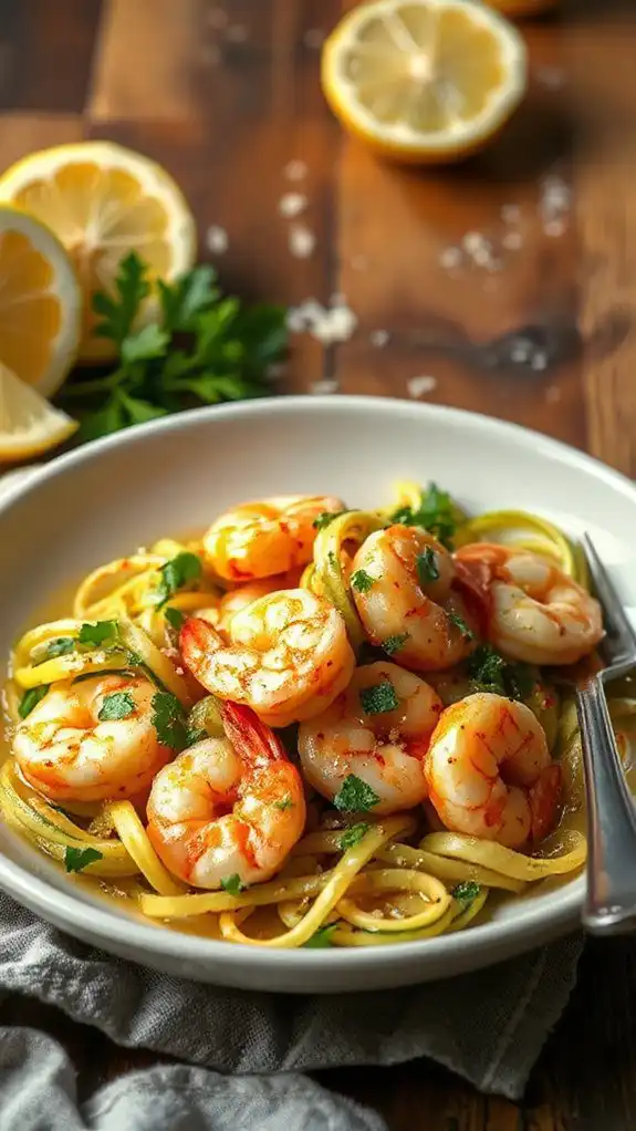 shrimp scampi with zucchini noodles