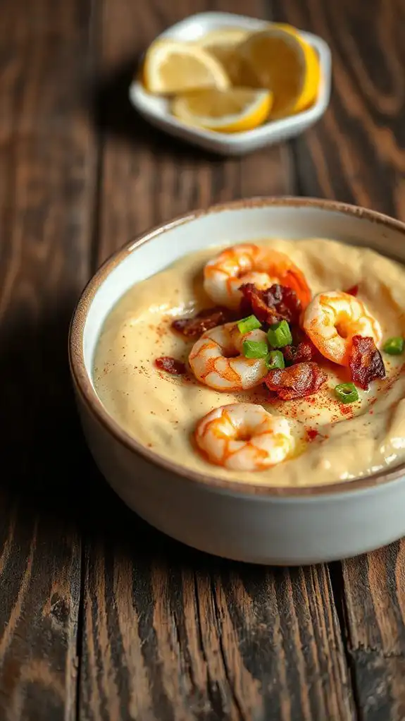 shrimp served with grits