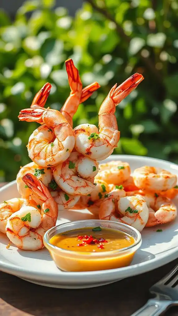 shrimp skewers with garlic
