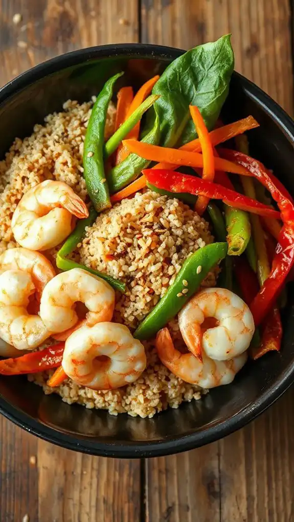 shrimp stir fry power bowl