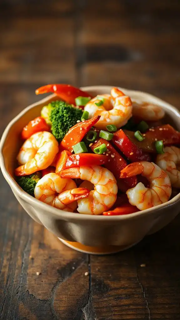 shrimp stir fry with spices