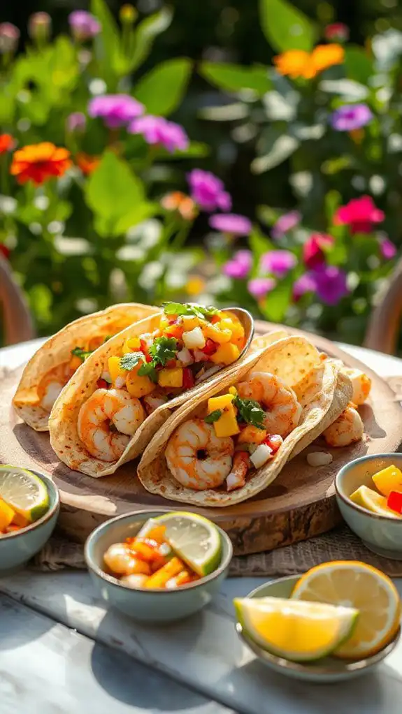 shrimp tacos with mango
