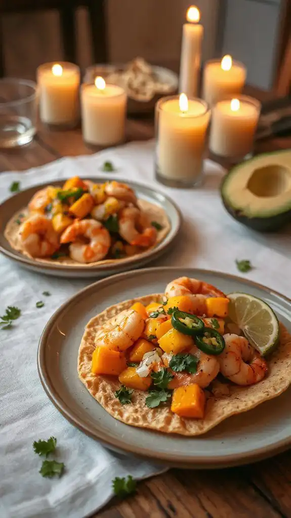 shrimp tacos with mango