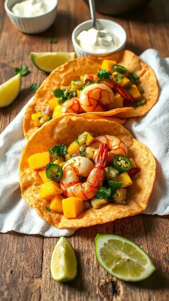 shrimp tacos with mango