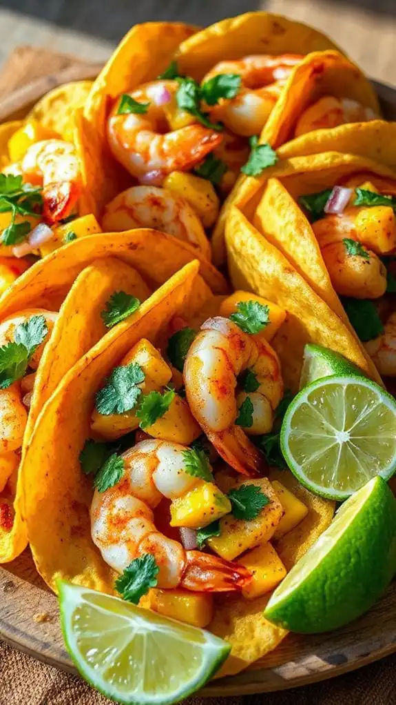 shrimp tacos with mango