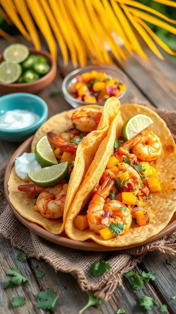 shrimp tacos with mango