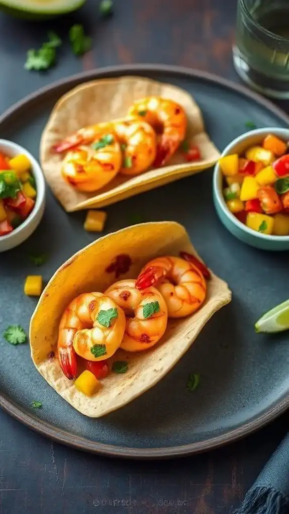 shrimp tacos with mango