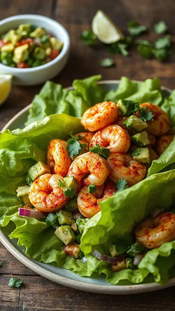 shrimp tacos with salsa