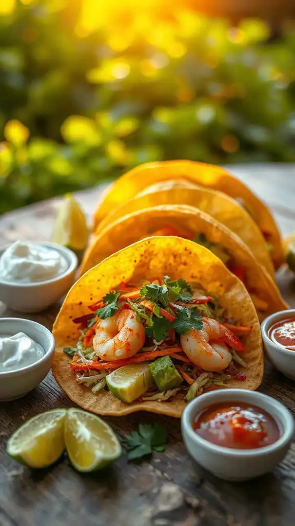 shrimp tacos with slaw