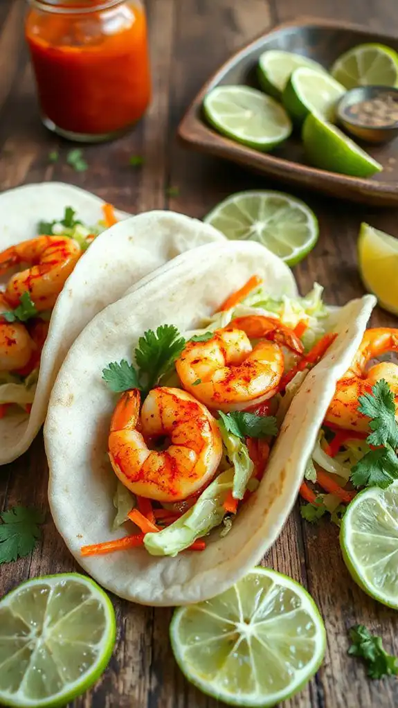 shrimp tacos with slaw