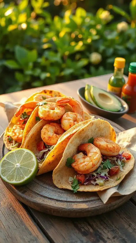 shrimp tacos with slaw