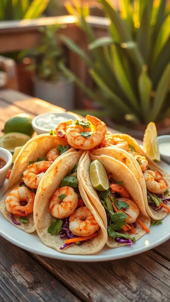 shrimp tacos with slaw