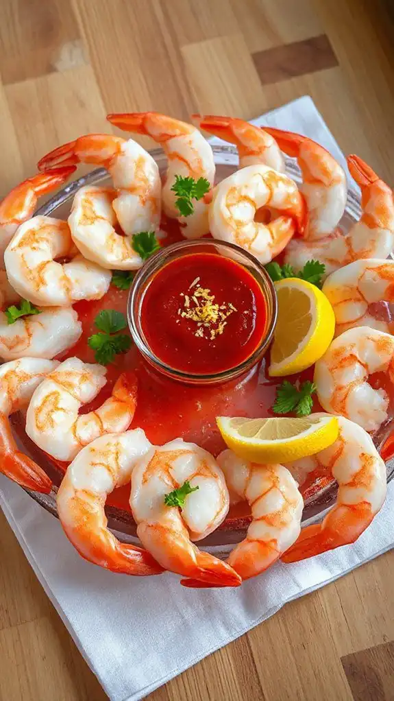 shrimp with homemade sauce