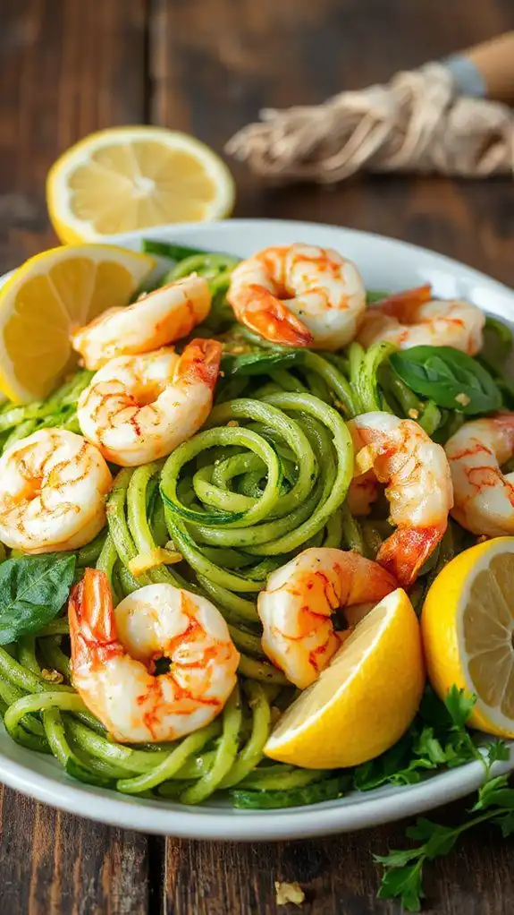 shrimp with zucchini noodles