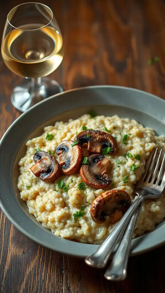 simple creamy mushroom dish
