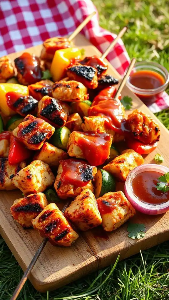simple grilled chicken skewers