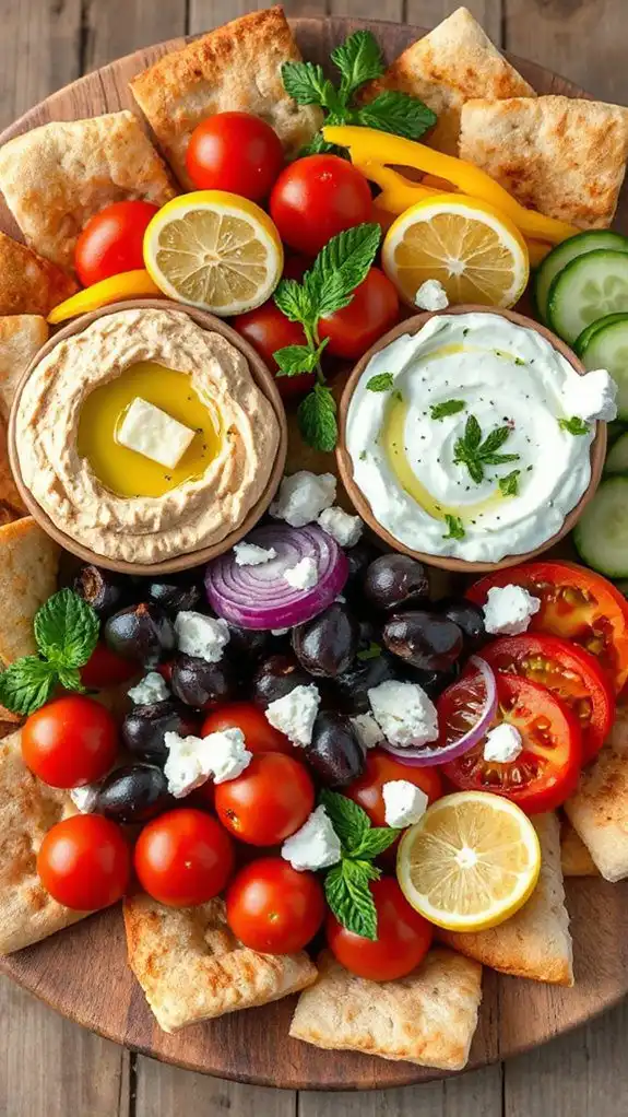 simple mediterranean appetizer spread