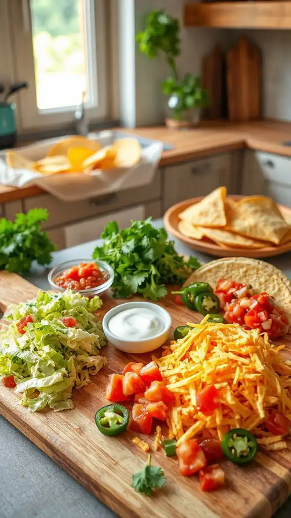 simple tacos with toppings