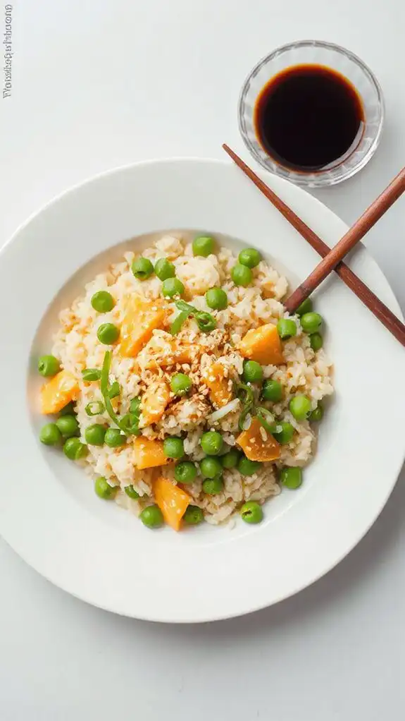 simple vegetable laden fried rice simple vegetable laden fried rice