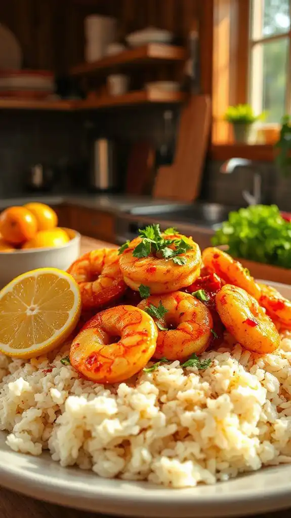 sizzling shrimp with garlic