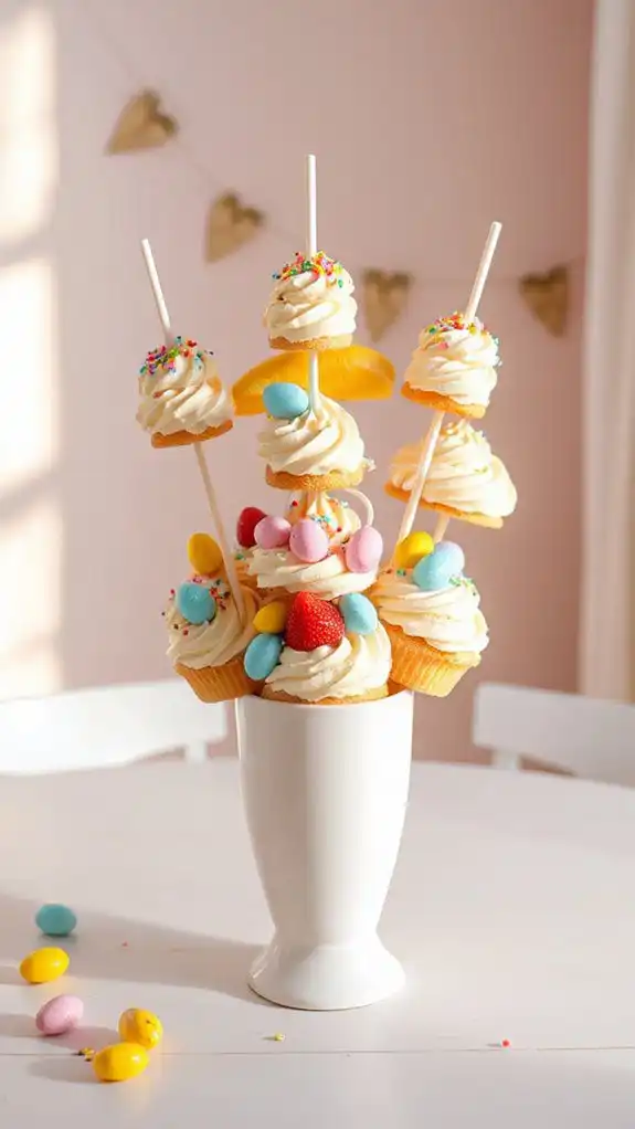skewered vanilla cupcake bites skewered vanilla cupcake bites