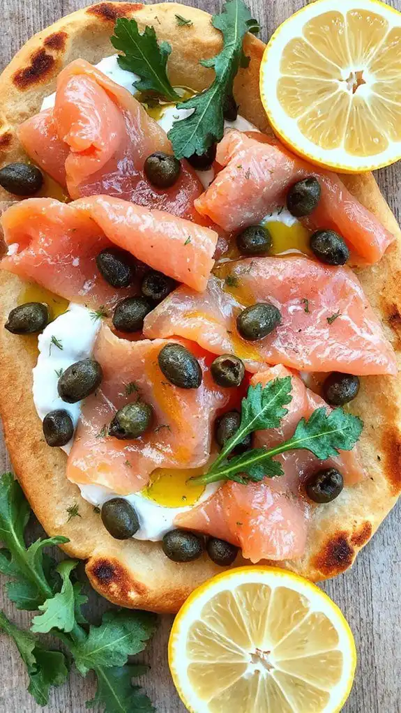 smoked salmon cream cheese flatbread smoked salmon cream cheese flatbread