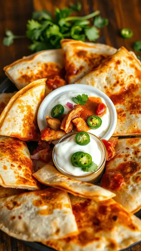 smoky barbecue chicken quesadillas