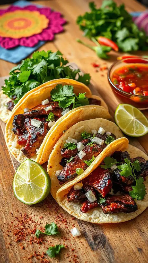 smoky bbq skirt steak tacos