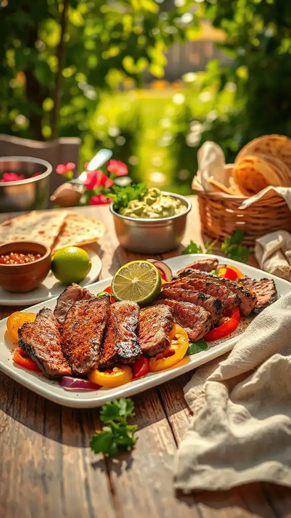 smoky chipotle steak fajitas
