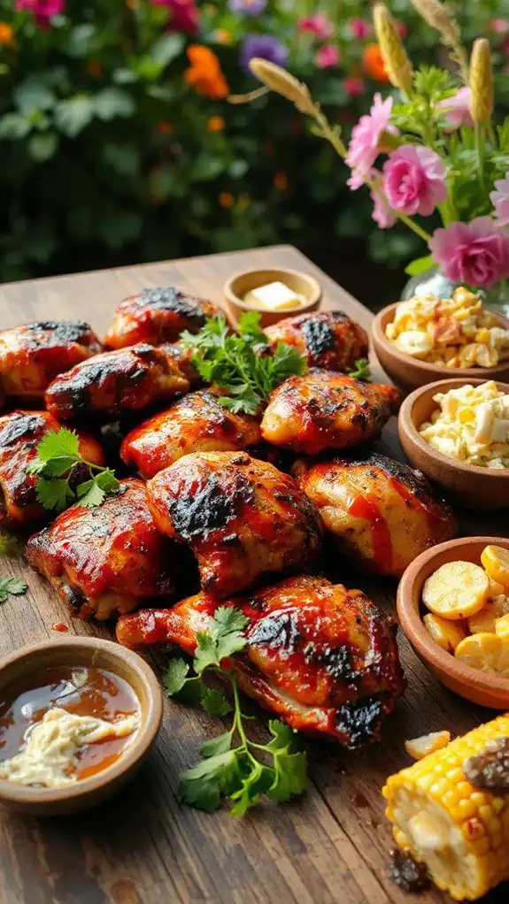smoky flavored chicken thighs