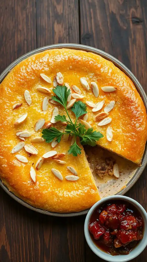 south african almond topped dish