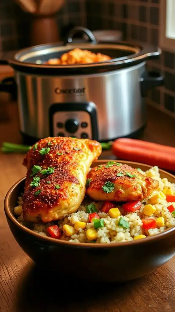 southwest chicken cauliflower dish