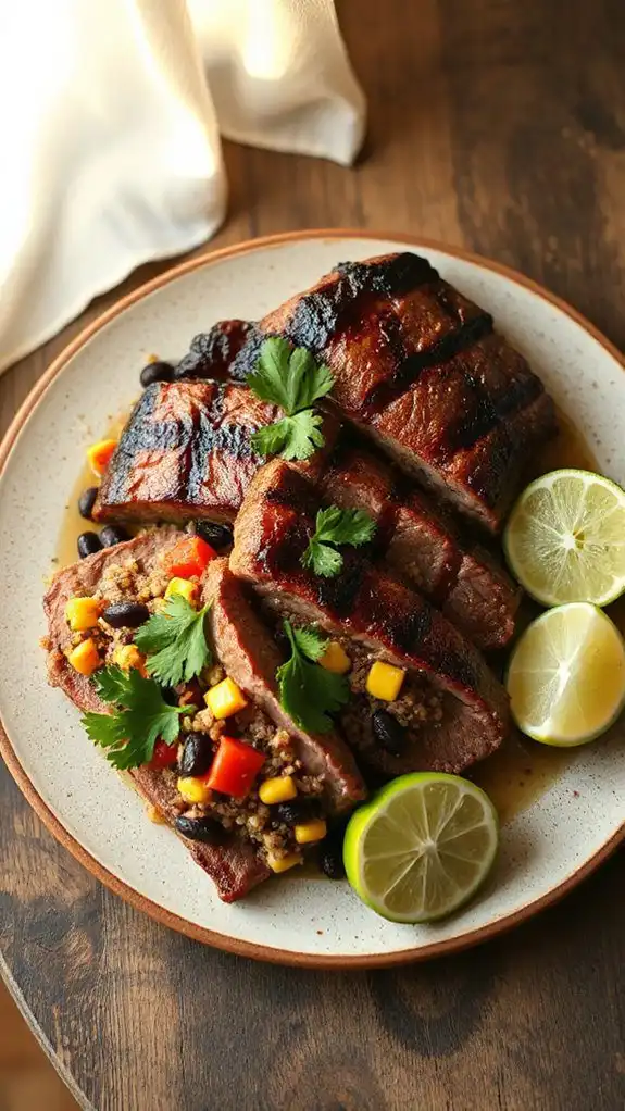 southwest flavored stuffed steak