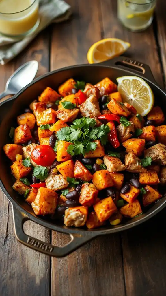 southwestern chicken sweet potato dish