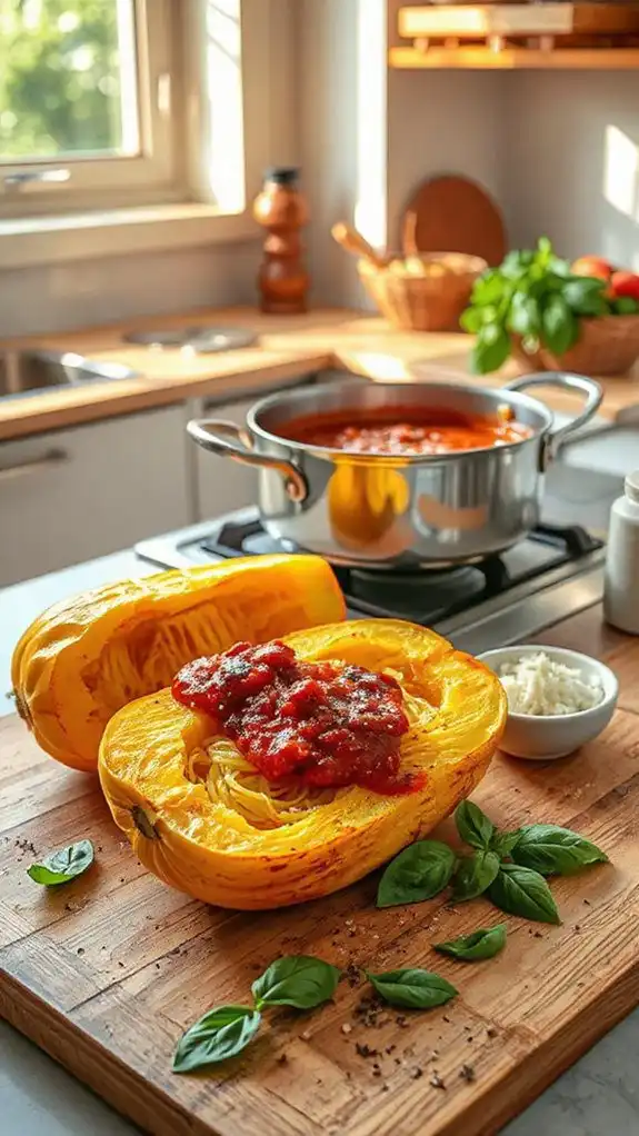 spaghetti squash with marinara