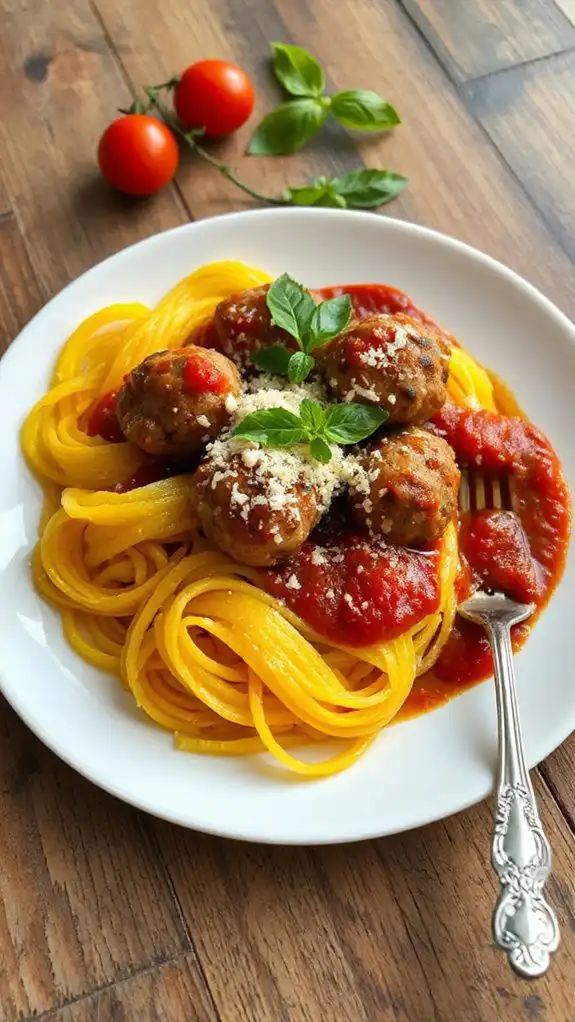 spaghetti squash with meatballs